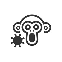 Cartoon Monkey pox vector icon