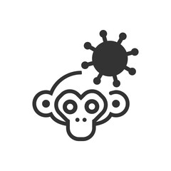 Cartoon Monkey pox vector icon