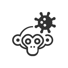 Cartoon Monkey pox vector icon