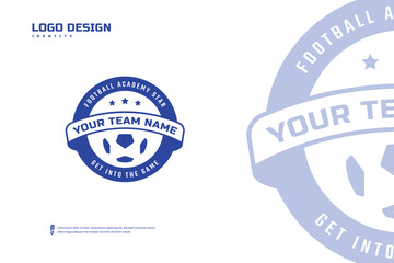 Soccer Football Badge Logo, Sport Team Identity vector. Soccer tournament template, E-Sport badge design