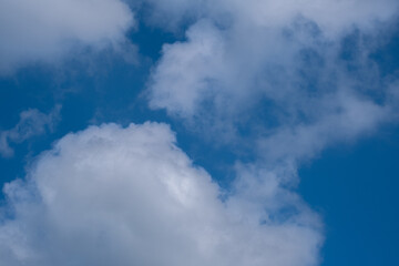Fototapeta na wymiar white clouds in the blue sky. cumulus.
