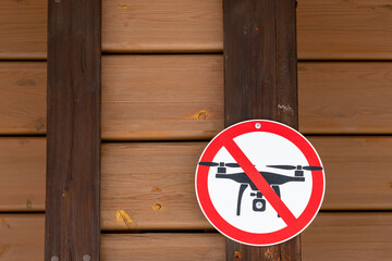 Prohibition sign meaning drone flights are prohibited