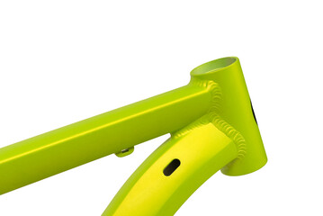 Modern frame, base for a sports bike, steel on an isolated white background