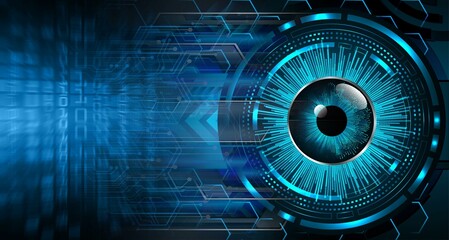 eye cyber circuit future technology concept background