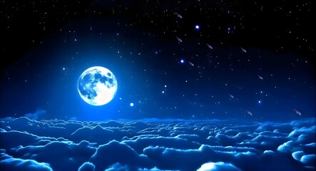 Moon above the clouds wallpaper and background