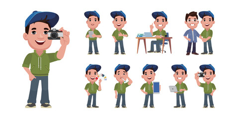 People with different poses. vector
