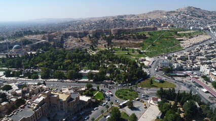 Aerial view of Şanlıurfa City in Turkey