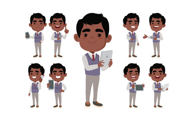 People with different poses. vector
