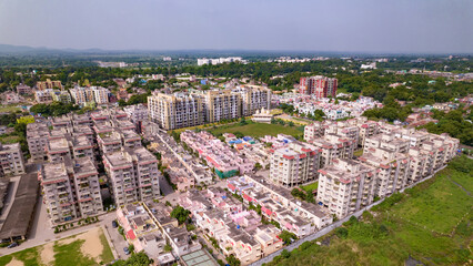 Aerial view of an Indian city