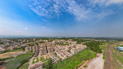 Aerial view of an Indian city