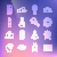 Set line Browser window, Target, Business lifebuoy, Hot air balloon, Money bag, Lighthouse, Startup project concept and Magnifying glass and analysis icon. Vector