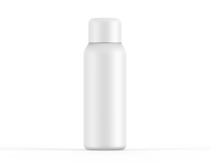 Cosmetic bottle mockup template on isolated white background, 3d render illustration