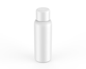 Cosmetic bottle mockup template on isolated white background, 3d render illustration