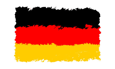 Vector flag of Germany in vintage style. Germanian flag in grunge style.
