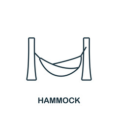 Hammock icon. Line simple line Outdoor Recreation icon for templates, web design and infographics