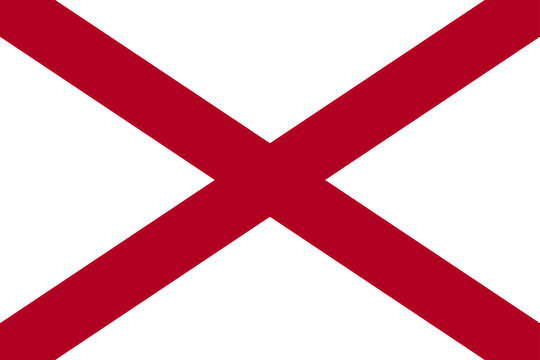 Alabama state flag. Vector illustration.