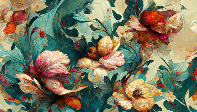 Floral designs Wallpaper 4K Girly backgrounds Digital Art 5688