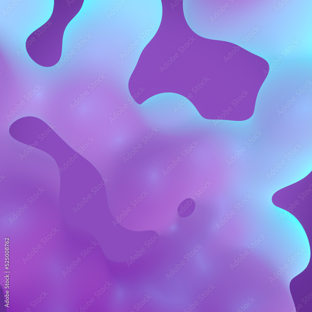 Poster glowing neon drops of liquid. abstract wavy background. 3d rendering digital illustration