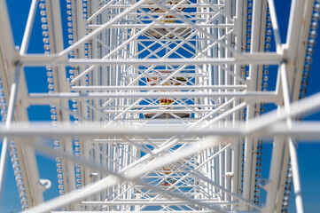 Beautiful image of structure from Ferris wheel itself