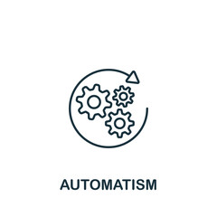 Automatism icon. Line simple icon for templates, web design and infographics - obrazy, fototapety, plakaty