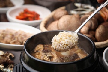 Korean traditional soybean paste stew