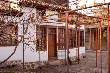 Plovdiv, Bulgaria medieval houses, street in the old town