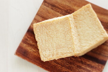 Asian food, deep fried Tofu for cooking image