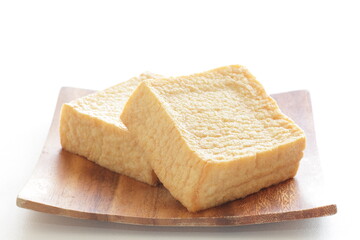 Asian food, deep fried Tofu for cooking image