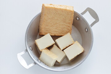 Asian food, deep fried Tofu for cooking image