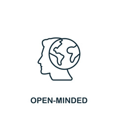 Open-Minded icon. Line simple Personality icon for templates, web design and infographics
