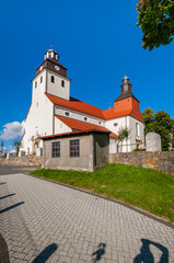 Fototapeta na wymiar Wiele - village in Pomeranian Voivodeship, Poland. St. Nicholas Church.