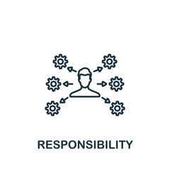 Responsibility icon. Line simple Personality icon for templates, web design and infographics