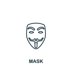 Mask icon. Line simple line Protest icon for templates, web design and infographics