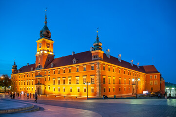 Fototapeta premium Baroque-classicist royal castle in Warsaw, Masovian Voivodeship, Poland