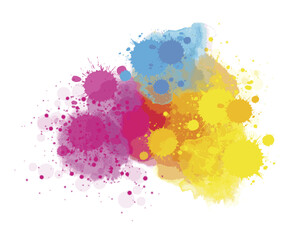 Colorful watercolor illustration on white background - 13