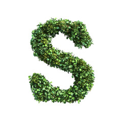 3d rendering of vertical garden alphabet