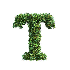 3d rendering of vertical garden alphabet