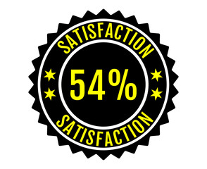 54% Satisfaction Sign Vector transparent background