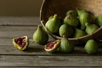 Fresh delicious figs in closeup