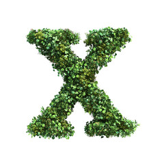 3d rendering of vertical garden alphabet