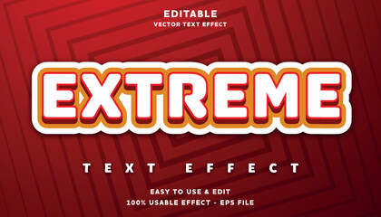 extreme editable text effect with modern and simple style, usable for logo or campaign title