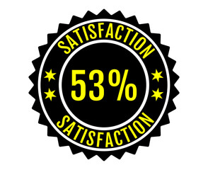53% Satisfaction Sign Vector transparent background