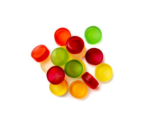 Round Gummy Candies Isolated