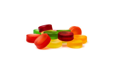 Round Gummy Candies Isolated