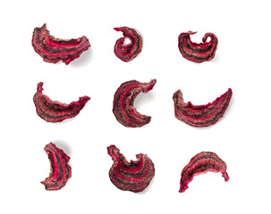 Dry Beetroot Cubes Isolated