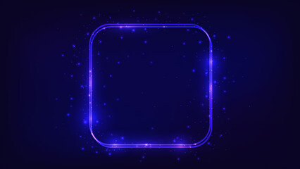 Obraz premium Neon double frame with shining effects