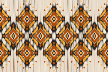 Carpet ethnic ikat art. Geometric seamless pattern in tribal. Mexican style. Design for background, wallpaper, illustration, fabric, clothing, carpet, textile, batik, embroidery.