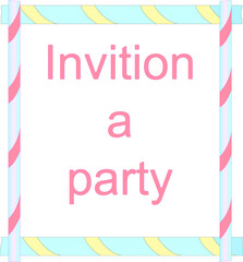 invitation to your party or promotion decorated with cocktail tubes