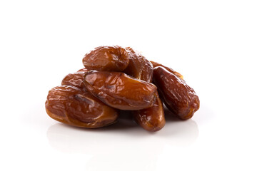 Date fruit close up isolated on white background