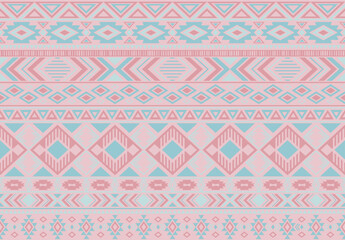 Ikat pattern tribal ethnic motifs geometric seamless vector background. Awesome indonesian tribal motifs clothing fabric textile print traditional design with triangle and rhombus shapes.
